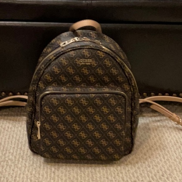 Guess Monogram Brown Backpack